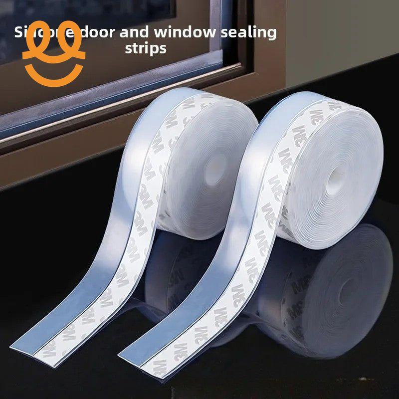 3M Window Sealing Strip Self Adhesive Weather Stripping Silicone Door Bottom Seal Strip Tape for Gaps of House Glass Shower Window