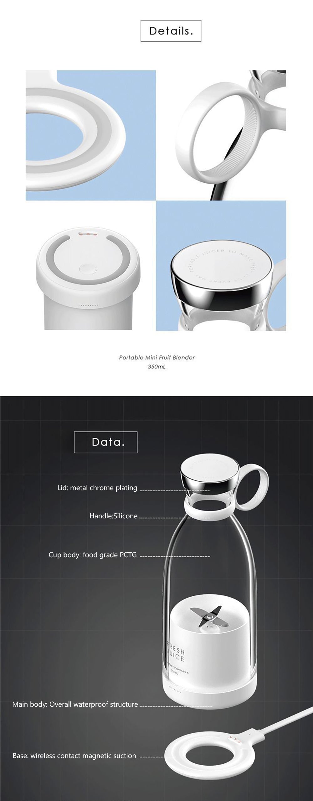 Make Milkshakes like a Boss with Portable Electric Juicer Blender.