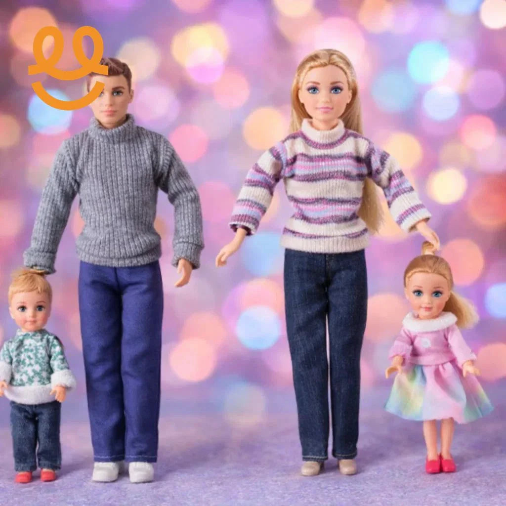 Colorful Plastic Doll Set for Kids – Durable, Safe & Fun Pretend Play Toy