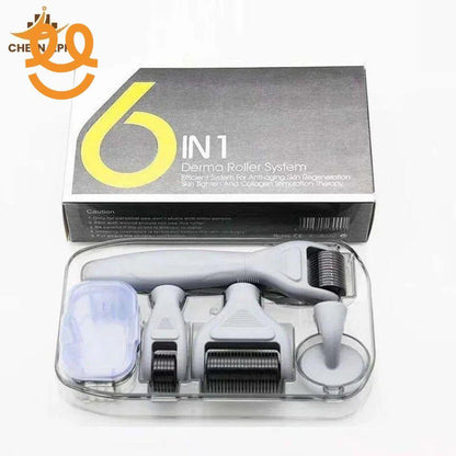 6 in 1 Derma Roller Kit for Face, Beard, Hair Growth & Skin Rejuvenation