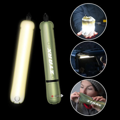 Ztarx Inflatable LED Tube Light USB Solar Charging Built-in Battery Air Light Waterproof