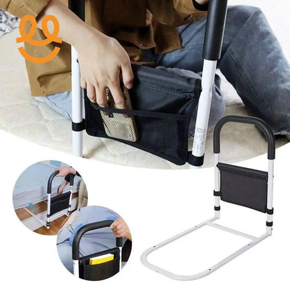 With Storage Bag Elderly Adults Safety Handle Bed Rail Anti-fall Durable Elderly Assist Bar Anti-slip Safety Bed Guardrail