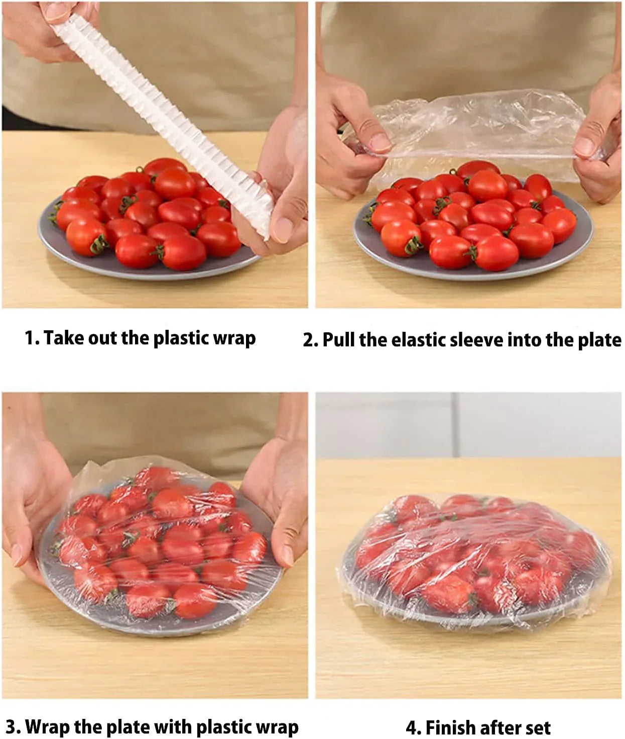 100 pcs Disposable Food Cover Plastic Shopper Bags