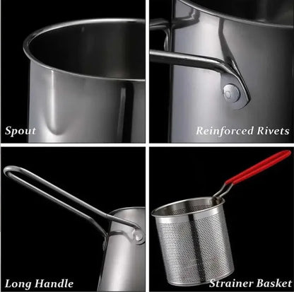 Deep Fryer Pot for Baking Frying Boiling Home Kitchen