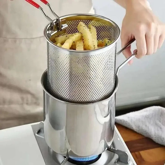 Deep Fryer Pot for Baking Frying Boiling Home Kitchen