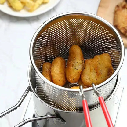 Deep Fryer Pot for Baking Frying Boiling Home Kitchen