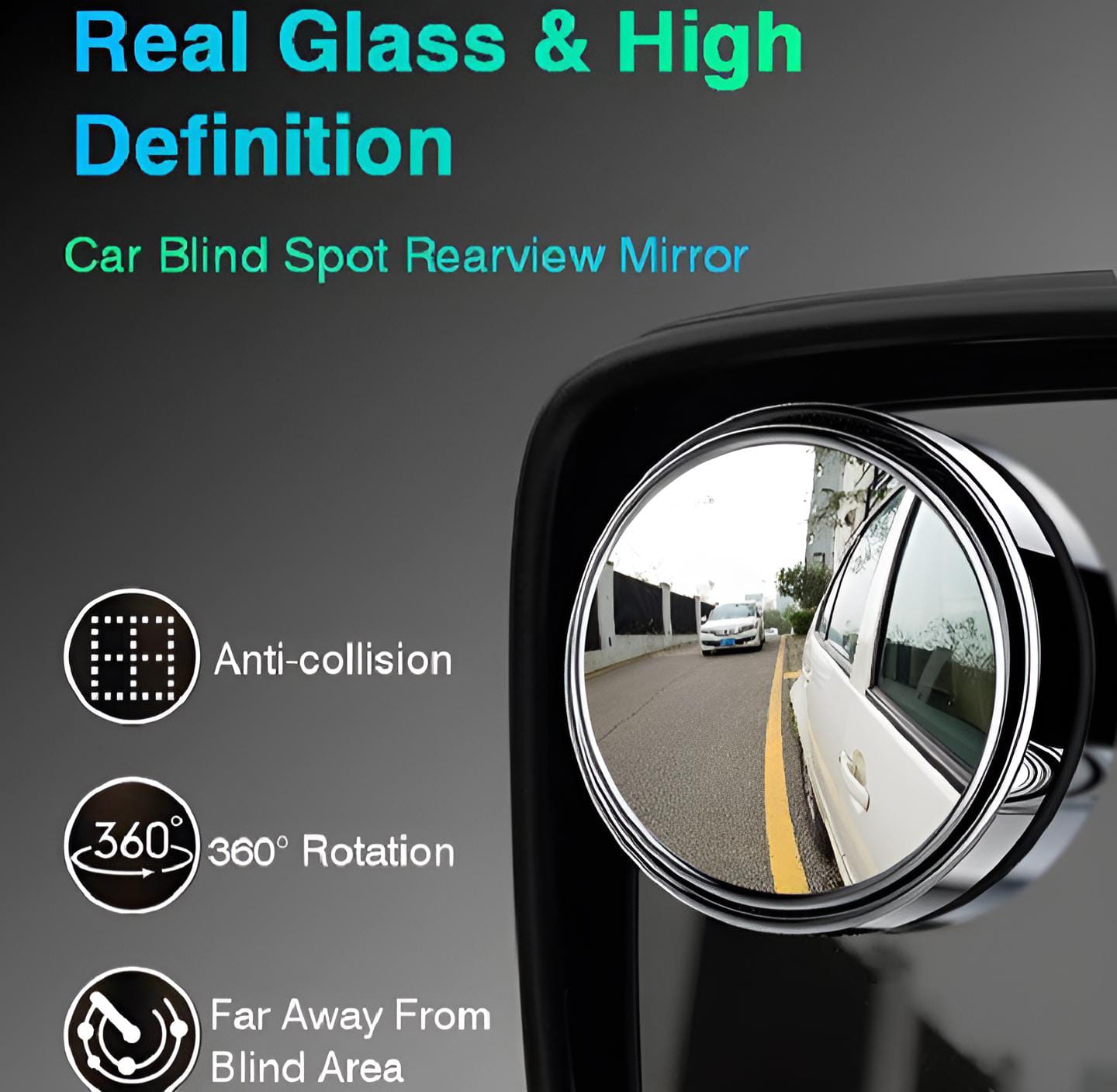 2pcs Round Blind Spot Mirrors