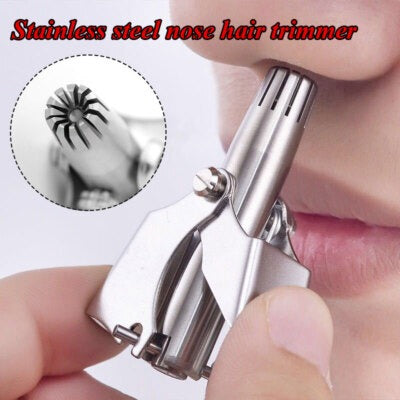 Manual Nose Hair Trimmer – Precision Stainless Steel, Pain-Free Grooming Tool