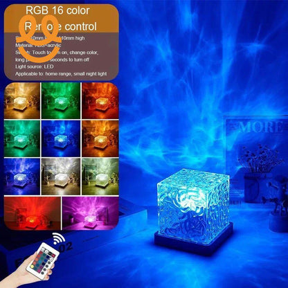 Dynamic Water Ripple Lamp Projector with RGB colors, Underwater Effect