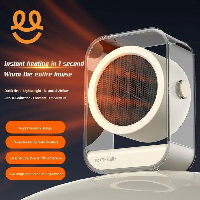 Portable Heater Desktop Warmer Air Heater PTC Ceramic Winter Quick Heating Overheat Protection For Home Office Use