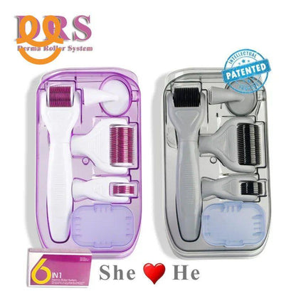 6 in 1 Derma Roller Kit for Face, Beard, Hair Growth & Skin Rejuvenation