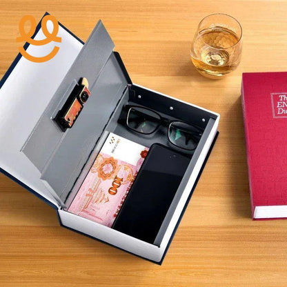 Dictionary Mini Book Safe Portable Key Lockbox Money Hidden Storage Safe Box