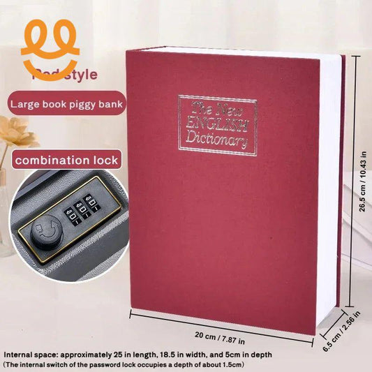 Dictionary Mini Book Safe Portable Key Lockbox Money Hidden Storage Safe Box