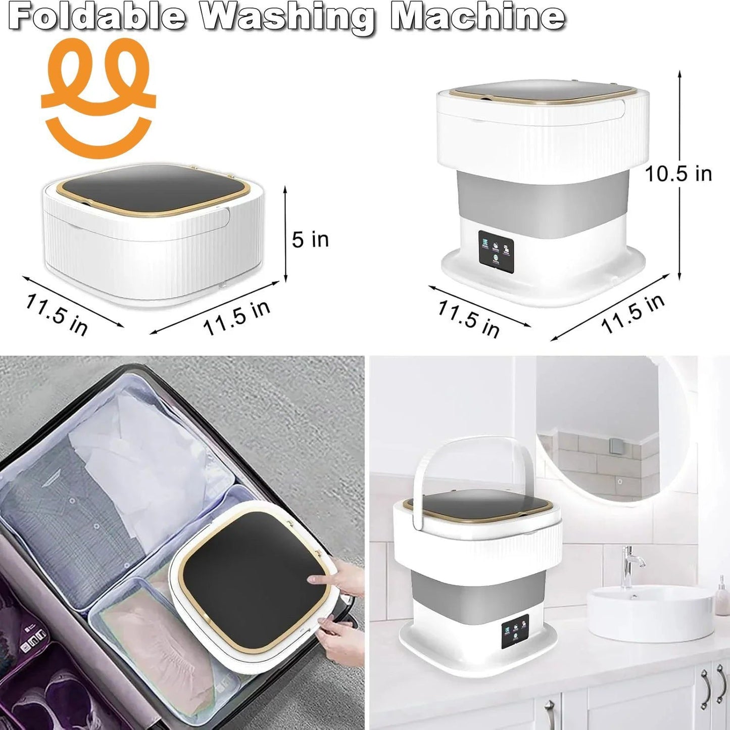 Portable Washing Machine, 10L Washer and Dryer