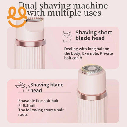 2in1 Electric Portable Hair Trimmer Shaver for Men and Women with Hair Removal Function