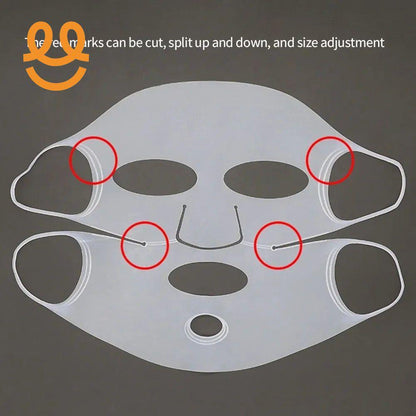 Silicone Face Masks Moisturizing Reusable Travel Holder Sheet Masks Cover Prevent Evaporation Beauty Skin Care Facial Masks
