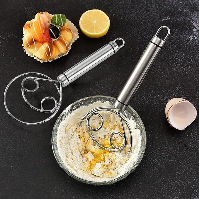 (Buy1 Get 1 Free) Stainless Steel Dough Mixer with Hanging Hole