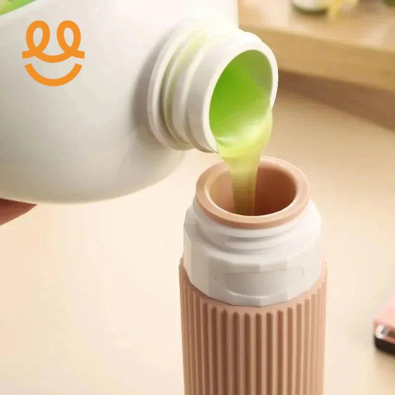 4pcs Silicone Gel Portioning Bottles Set for Body Wash, Skincare Lotion, Thickened Silicone Bottles for Travel Portioning