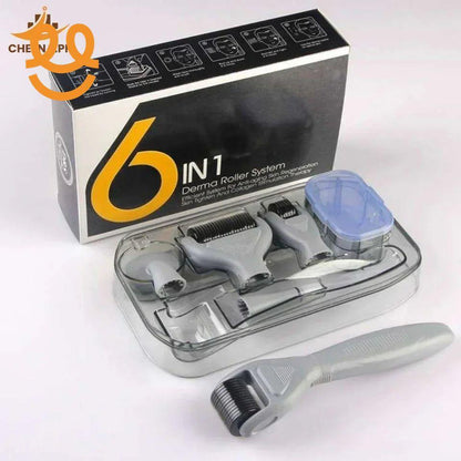6 in 1 Derma Roller Kit for Face, Beard, Hair Growth & Skin Rejuvenation