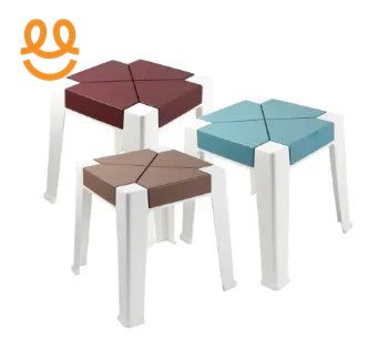 "Durable Plastic Stool – Lightweight, Stackable