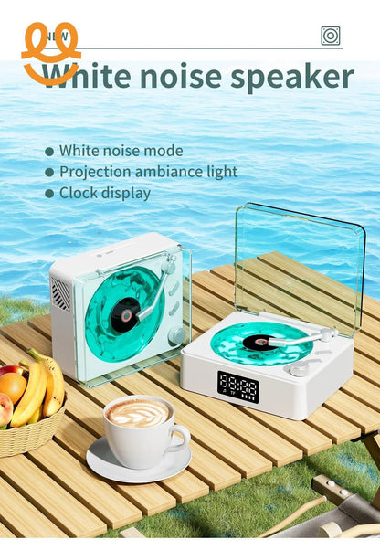 Mini Vinyl Player Sleep Aid Speakers White Noise Bluetooth Speaker Retro