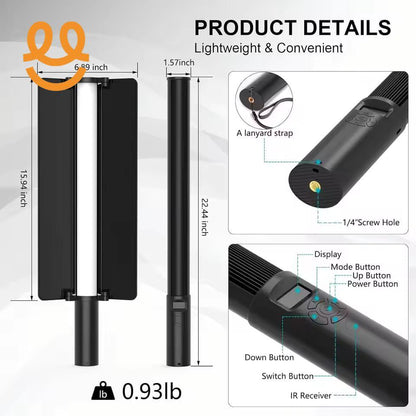 RGB Stick Light – Multi-Color LED Light for Photography & Video