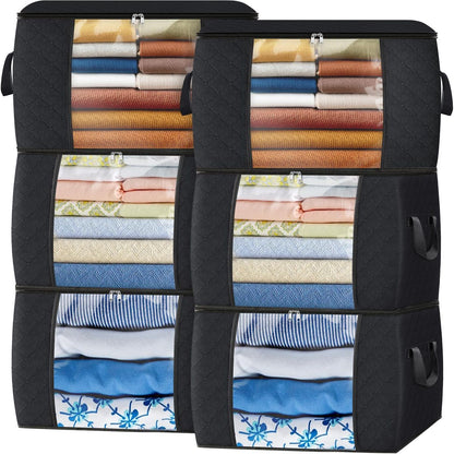 Blanket Beg Home Storage Foldable Bag New Waterproof Oxford Fabric Bedding Pillows Quilt Storage Bag Clothes Storage Bag Organizer 100gsm Black