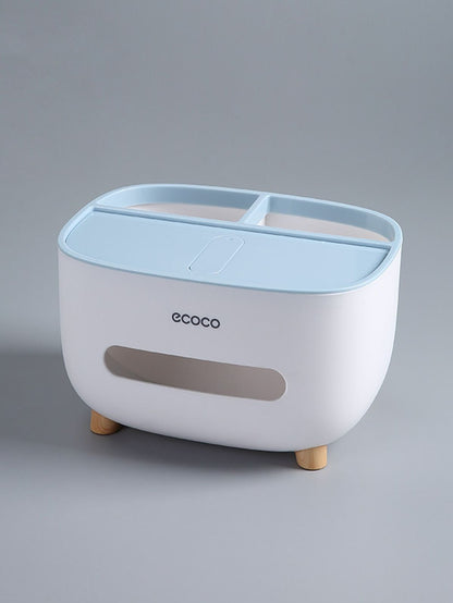 ECOCO Multi Functional Desk Storage Box Remote Control Case Cosmetic Organizer Holder Suction Paper Tissue Box