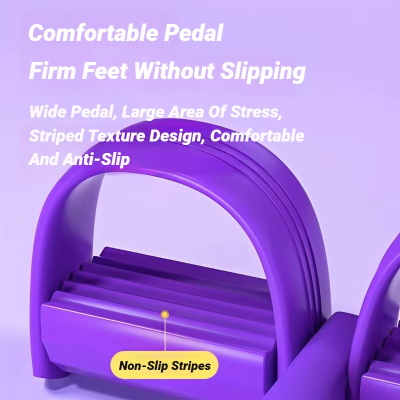 Foot Pedal Resistance Bands – 4 Elastic Pull Ropes | Home Gym Fitness Equipment for Full Body & Ab Workouts