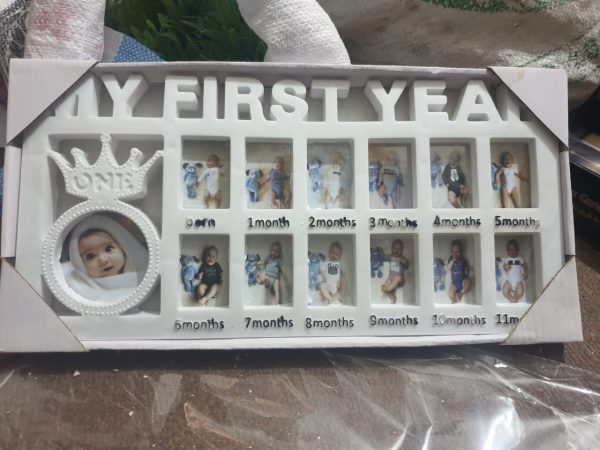 Newborn Baby Photo Frame Baby Pictures Plastic Frame For 12 Months Monthly Milestone Photo Frame My First Year Picture Frame For Baby Newborn