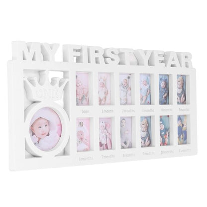 Newborn Baby Photo Frame Baby Pictures Plastic Frame For 12 Months Monthly Milestone Photo Frame My First Year Picture Frame For Baby Newborn