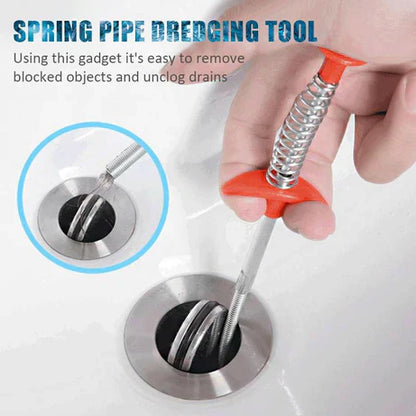 Spring Pipe Dredging Remover Tools & Drain Cleaner Sticks