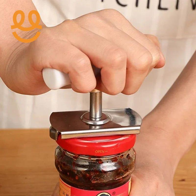Heavy-Duty Stainless Steel Jar Opener, Lid Remover Tool