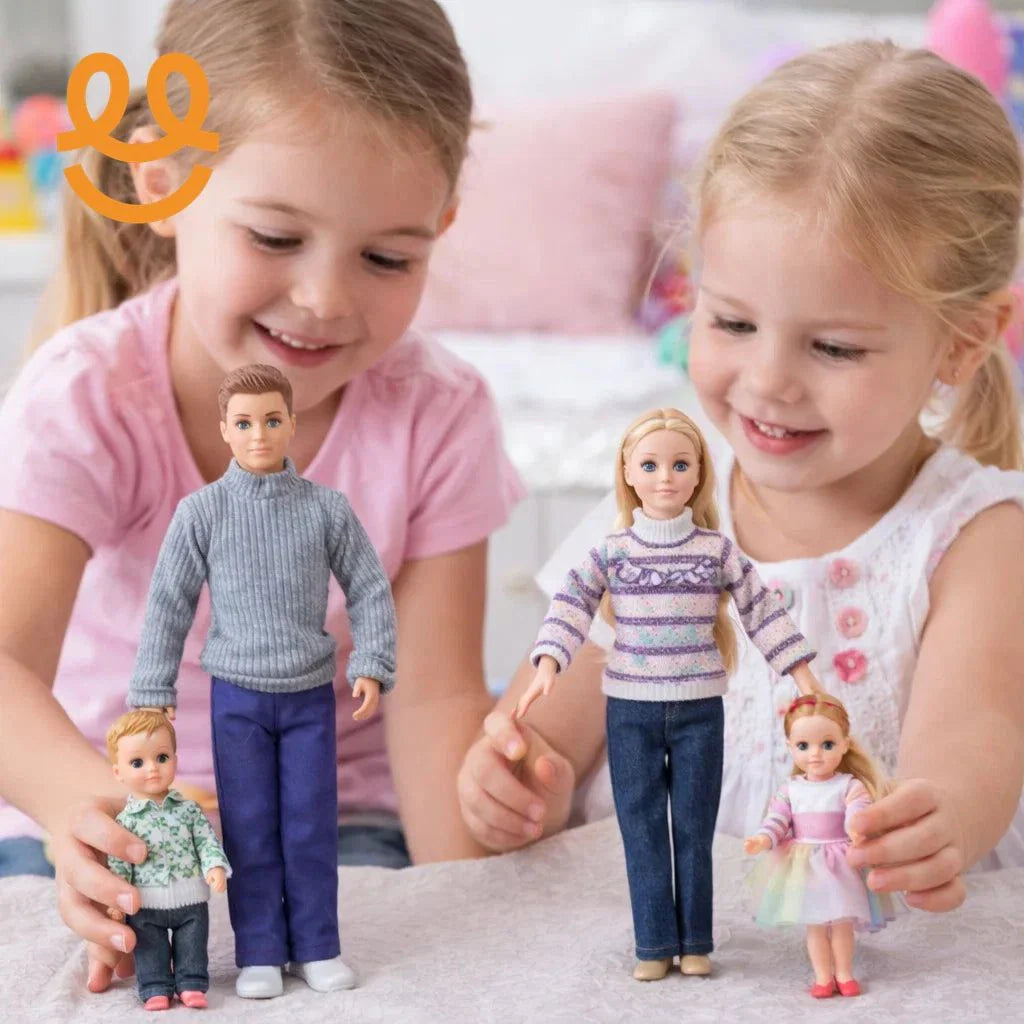 Colorful Plastic Doll Set for Kids – Durable, Safe & Fun Pretend Play Toy